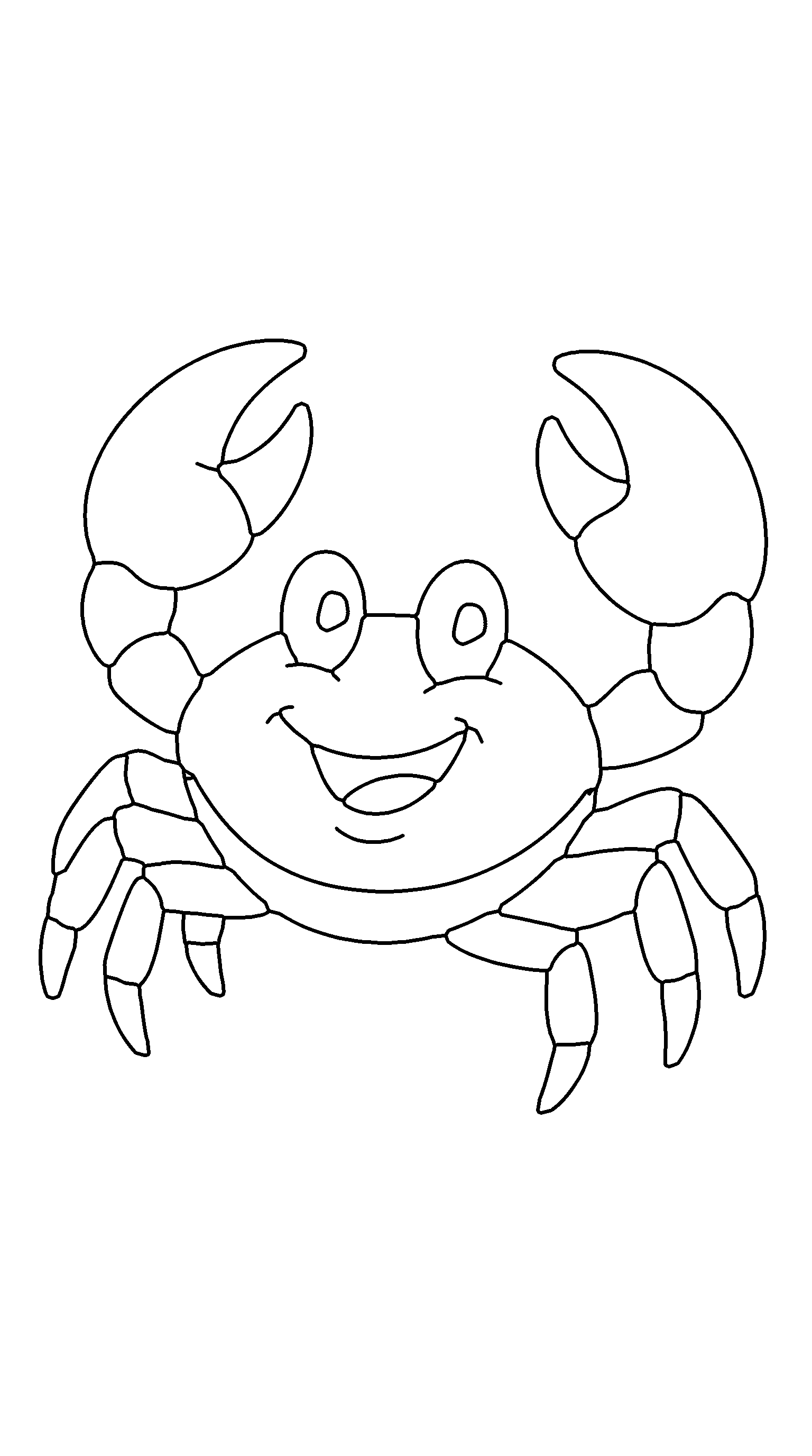 Crab coloring page — easy