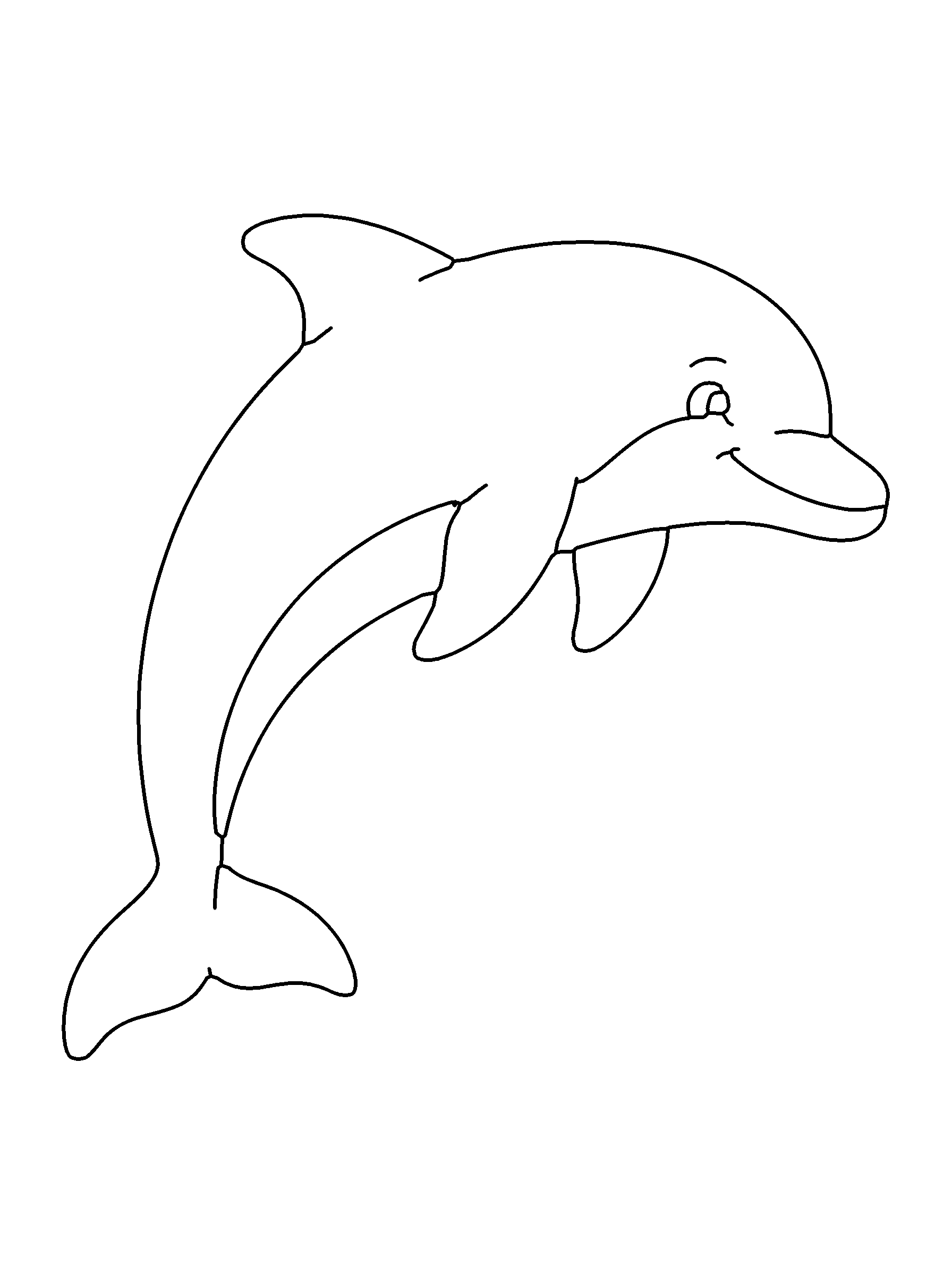 Dolphin coloring page — easy
