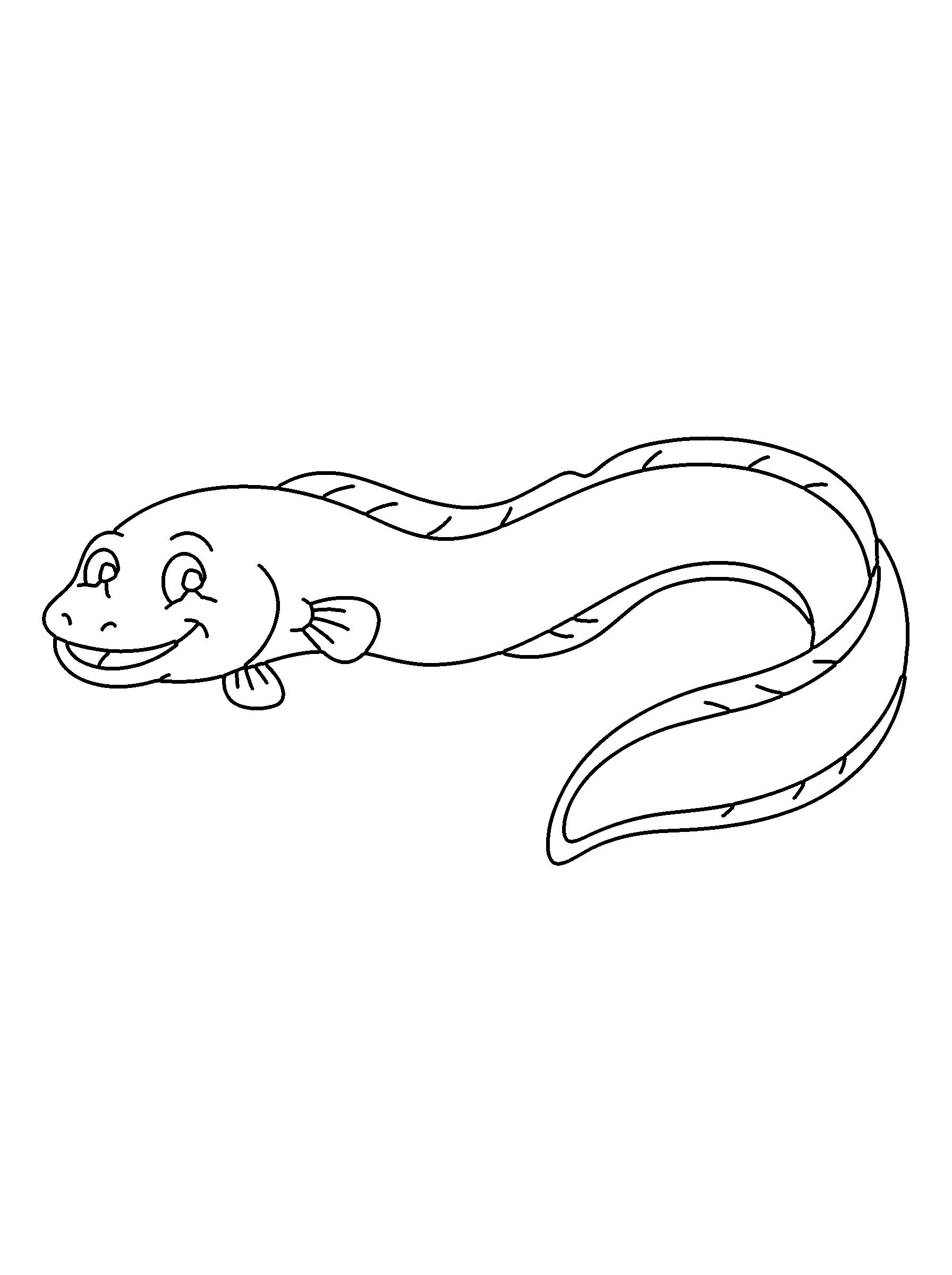 Eel coloring page — easy