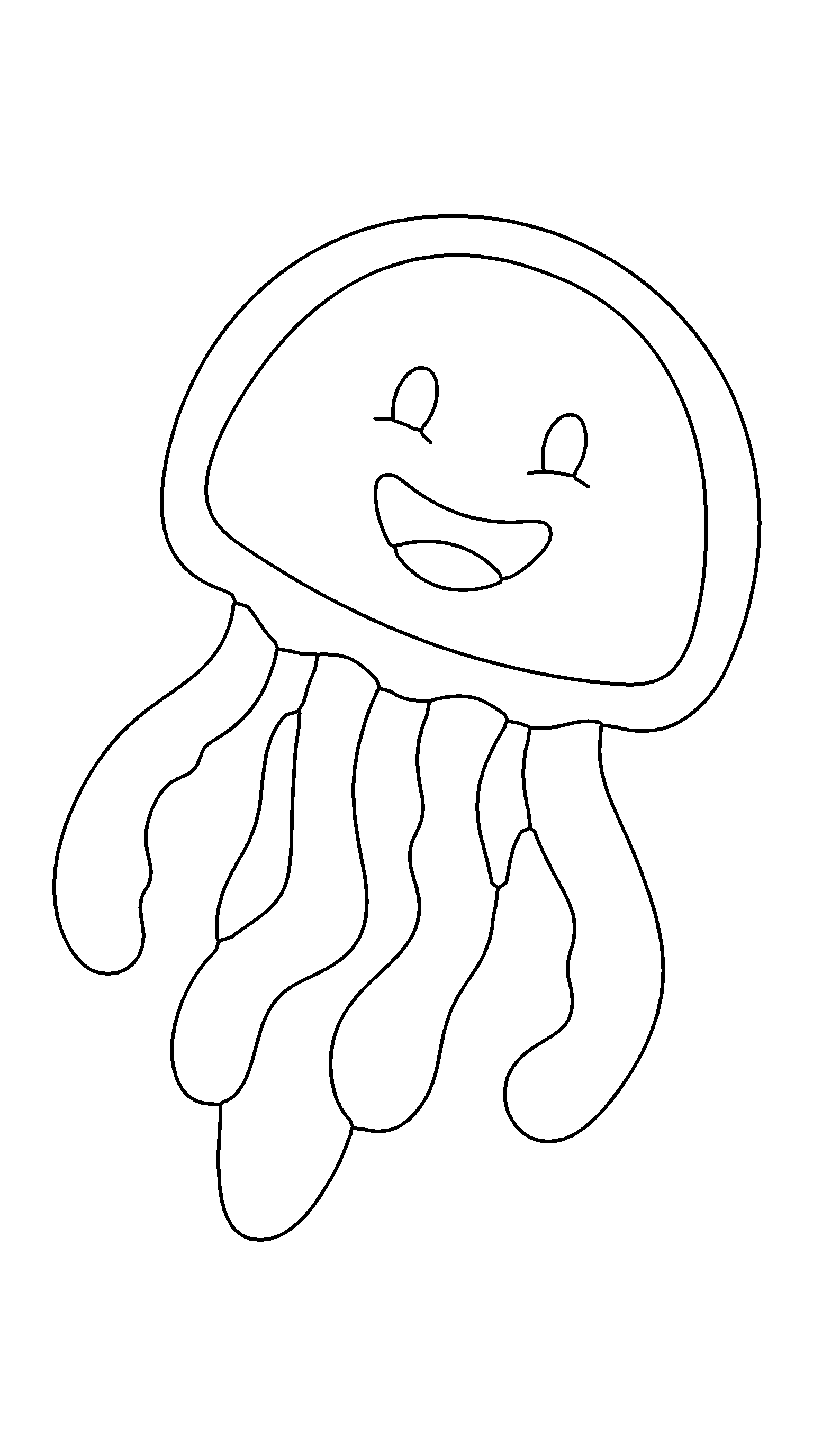Jellyfish coloring page — easy