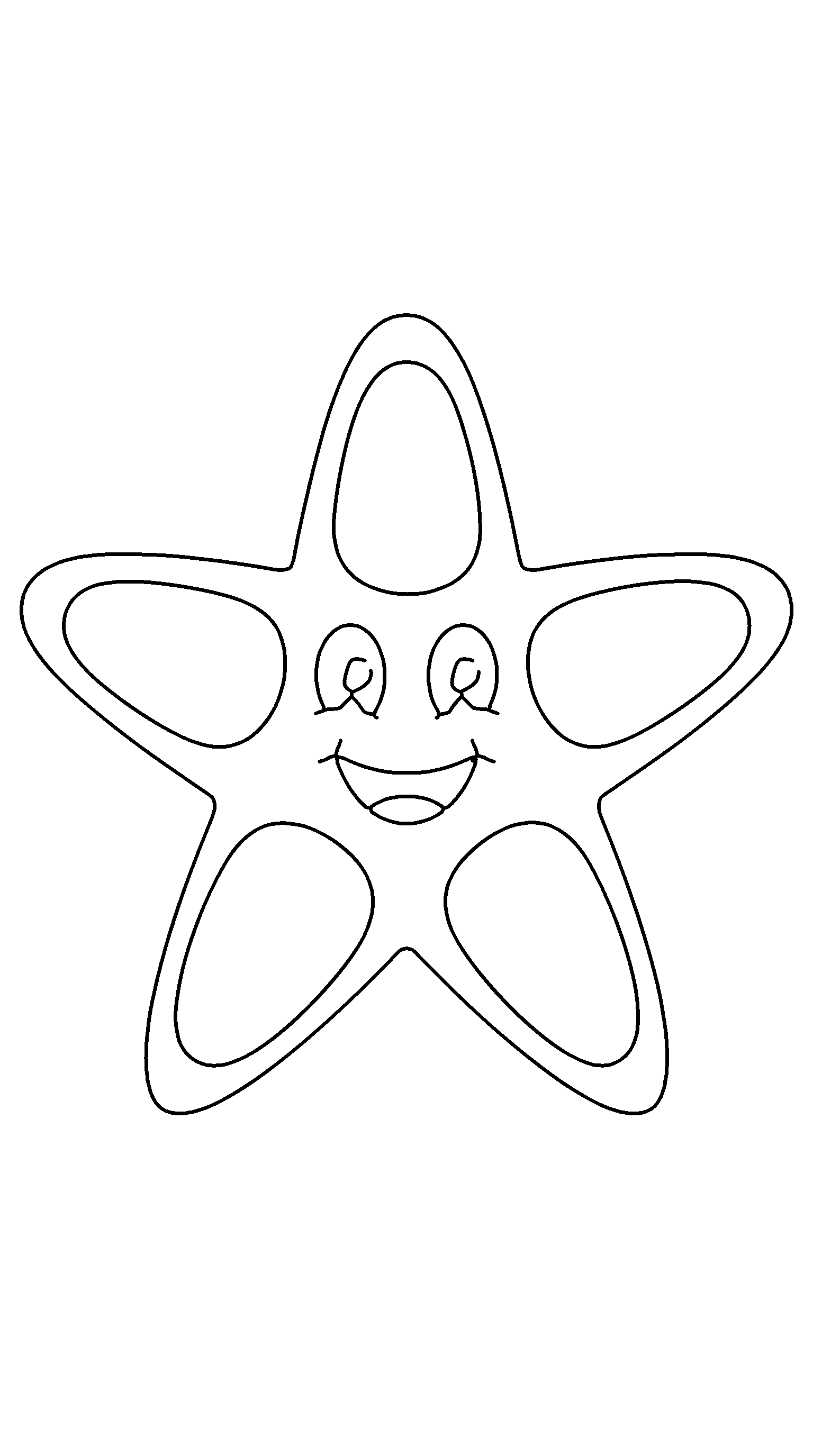 Starfish coloring page — easy